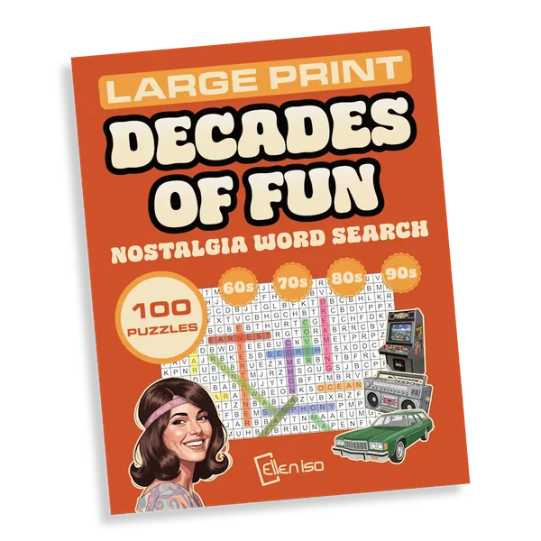 Decades Of Fun - Nostalgia Word Search - Front Cover
