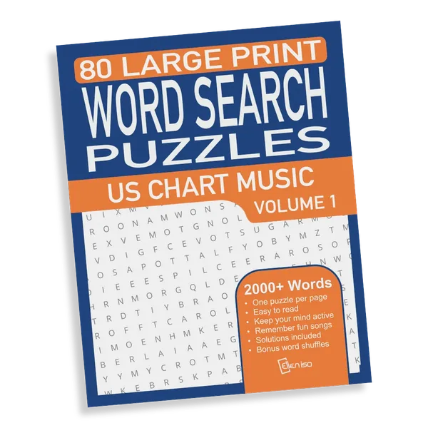 Large Print Word Search Puzzles - US Chart Music - Volume 1