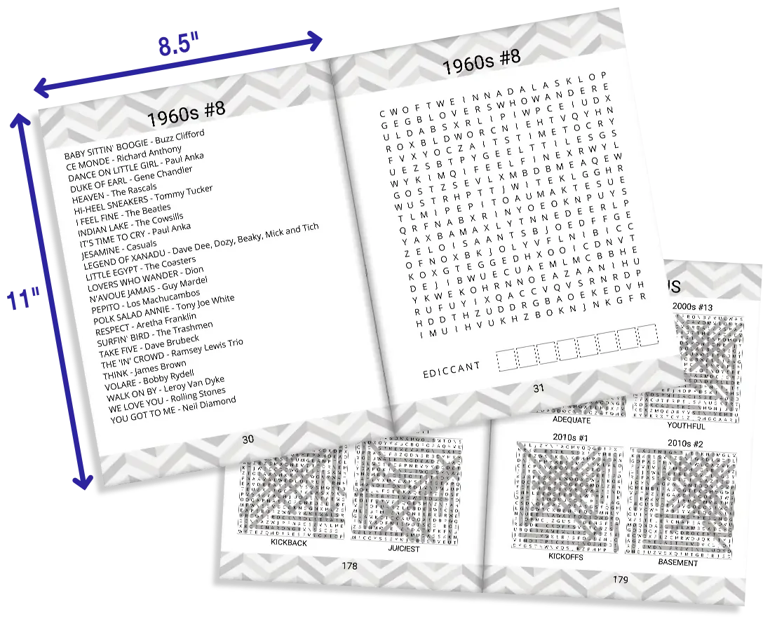Large Print Word Search Puzzles For Teens to Adults To Seniors